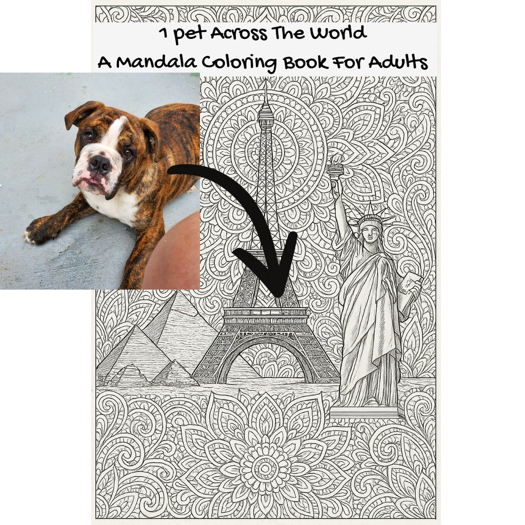 1 pet Across The World: A Mandala Coloring Book For Adults