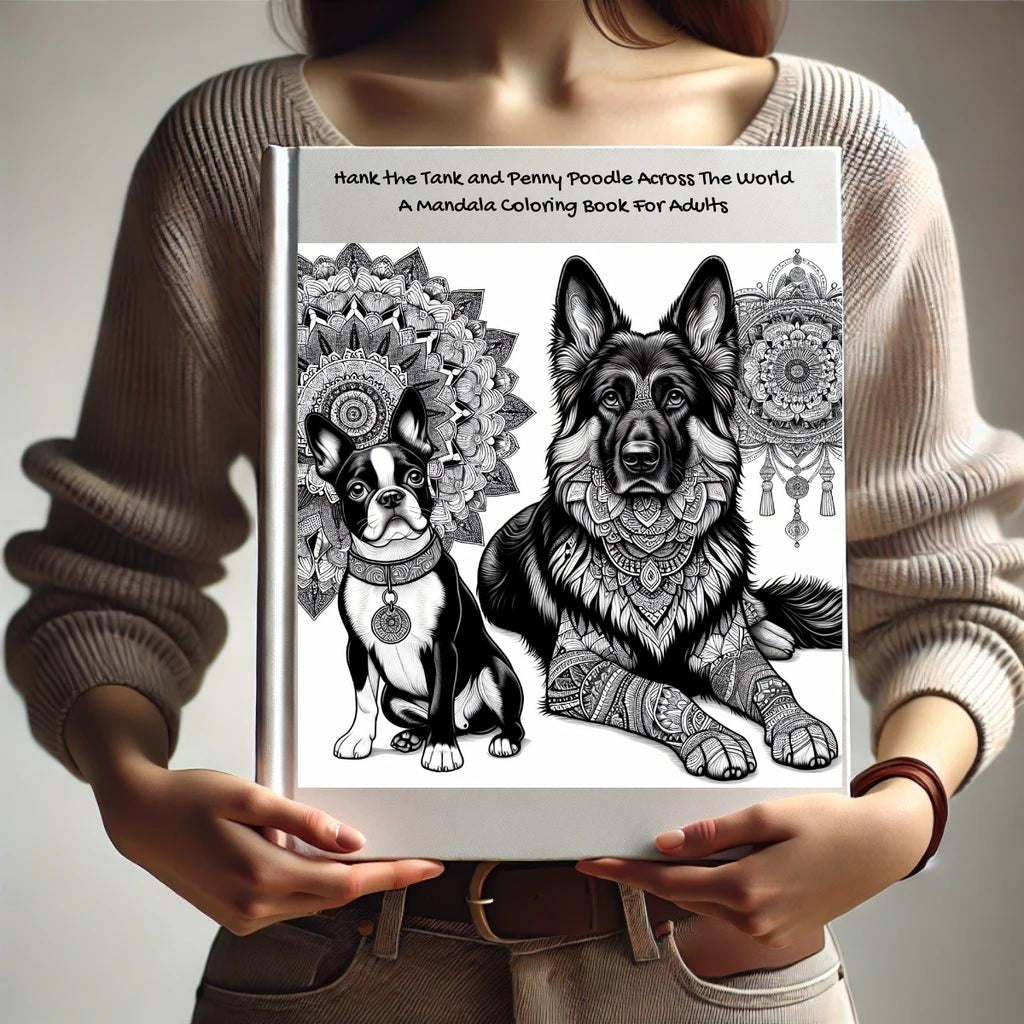 Hank the Tank and Penny Poodle Across The World: A Mandala Coloring Book For Adults