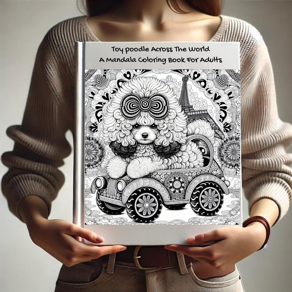 Toy poodle Across The World: A Mandala Coloring Book For Adults