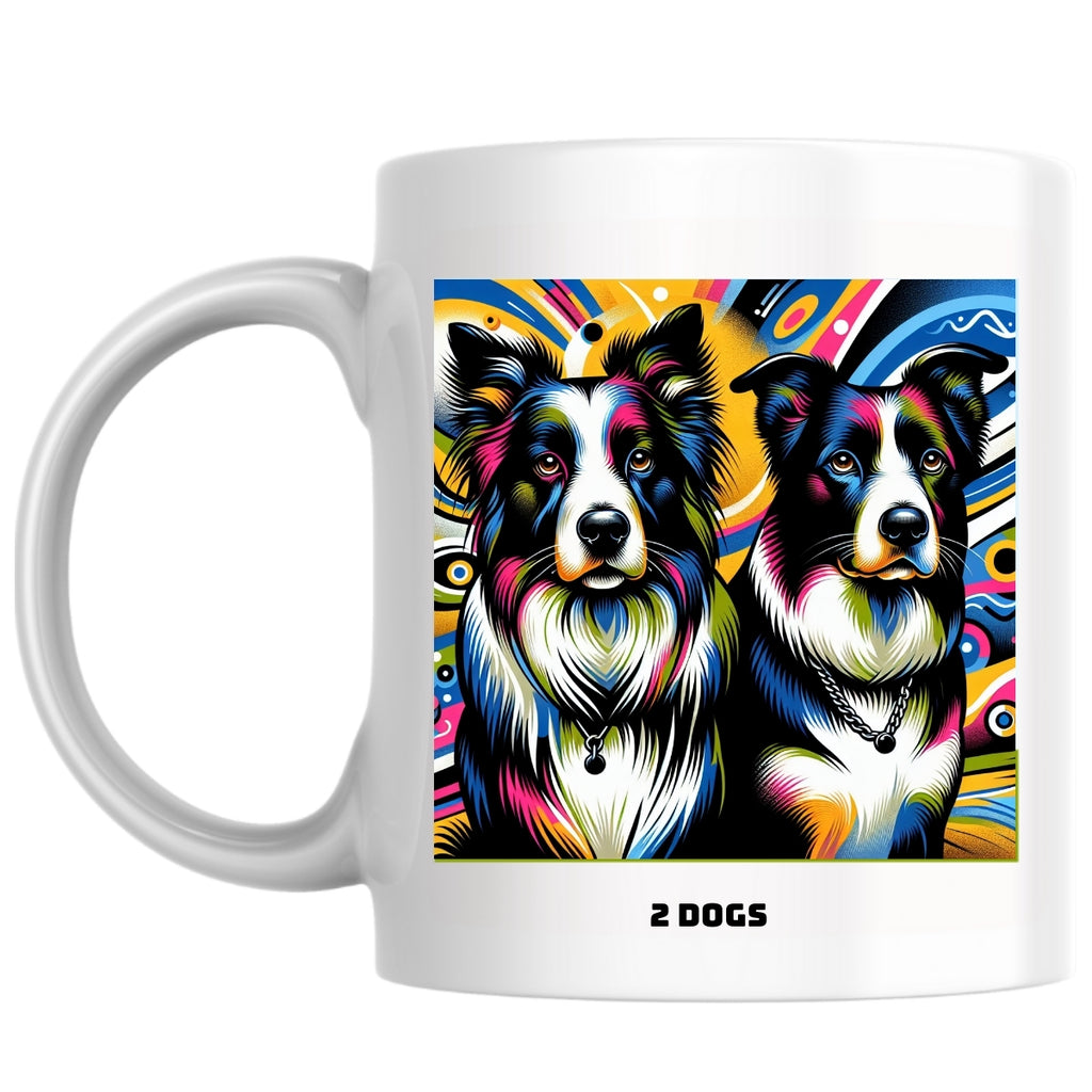 2 dogs the Magnificent: Pop Art Coffee Mug