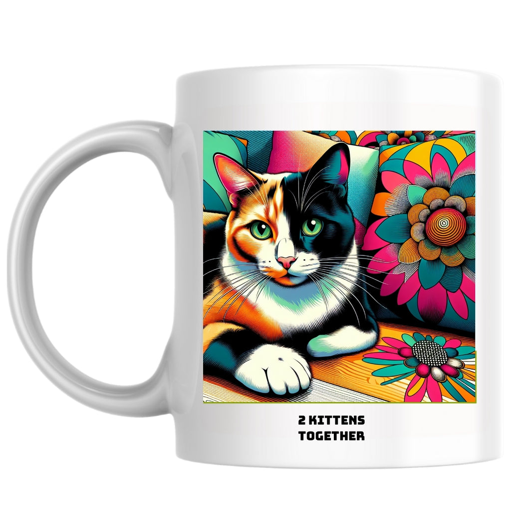 2 kittens together the Magnificent: Pop Art Coffee Mug
