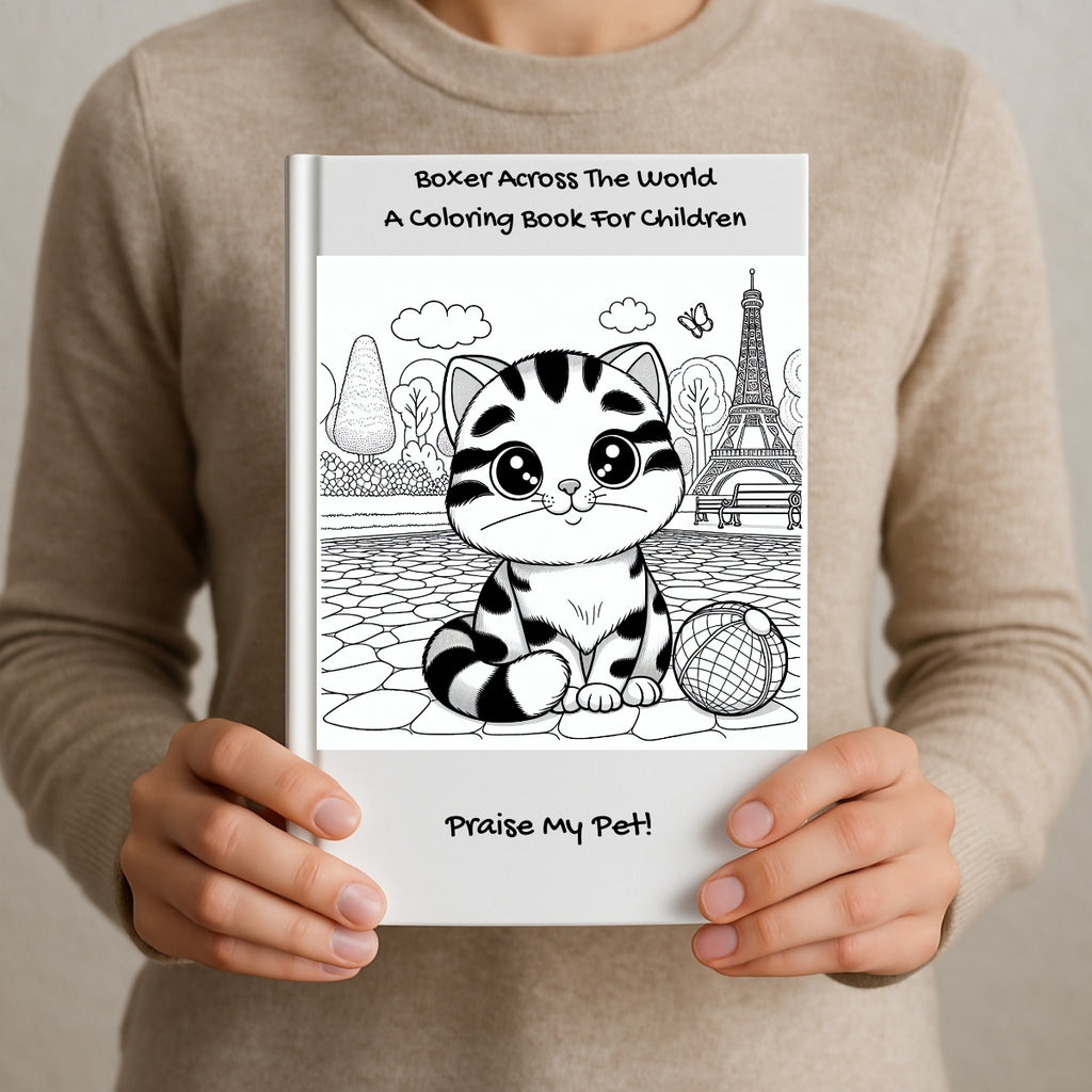 Boxer Across The World: A Coloring Book For Children
