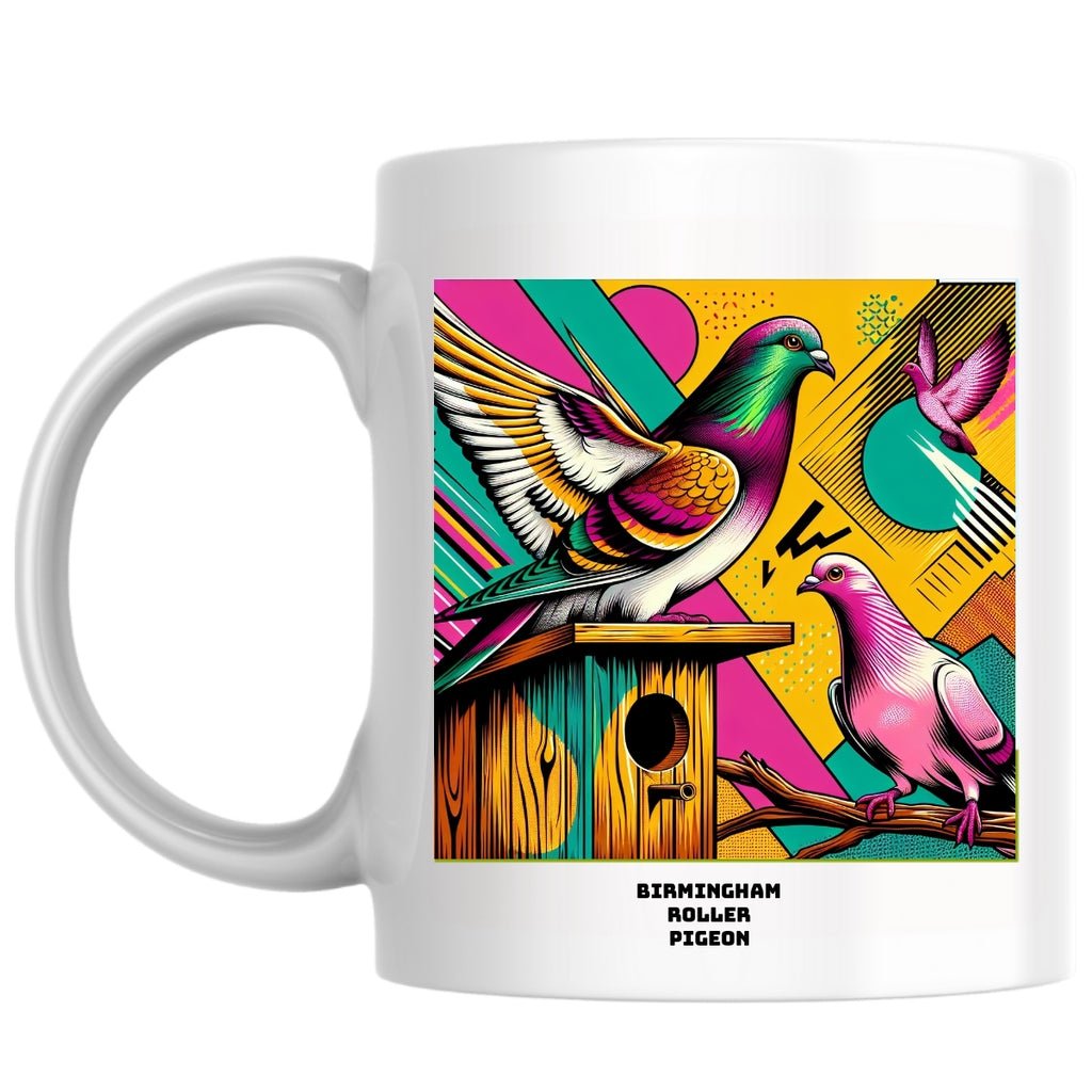 Birmingham Roller Pigeon the Magnificent: Pop Art Coffee Mug