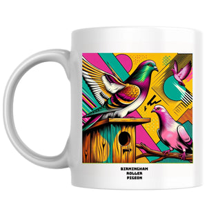 Birmingham Roller Pigeon the Magnificent: Pop Art Coffee Mug