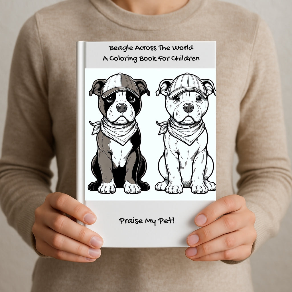 Beagle Across The World: A Coloring Book For Children