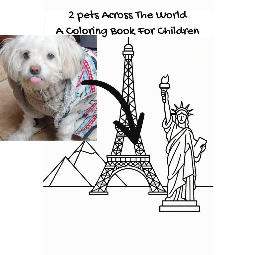 2 pets Across The World: A Coloring Book For Children