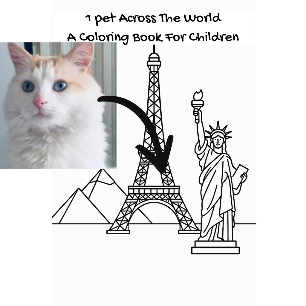 1 pet Across The World: A Coloring Book For Children