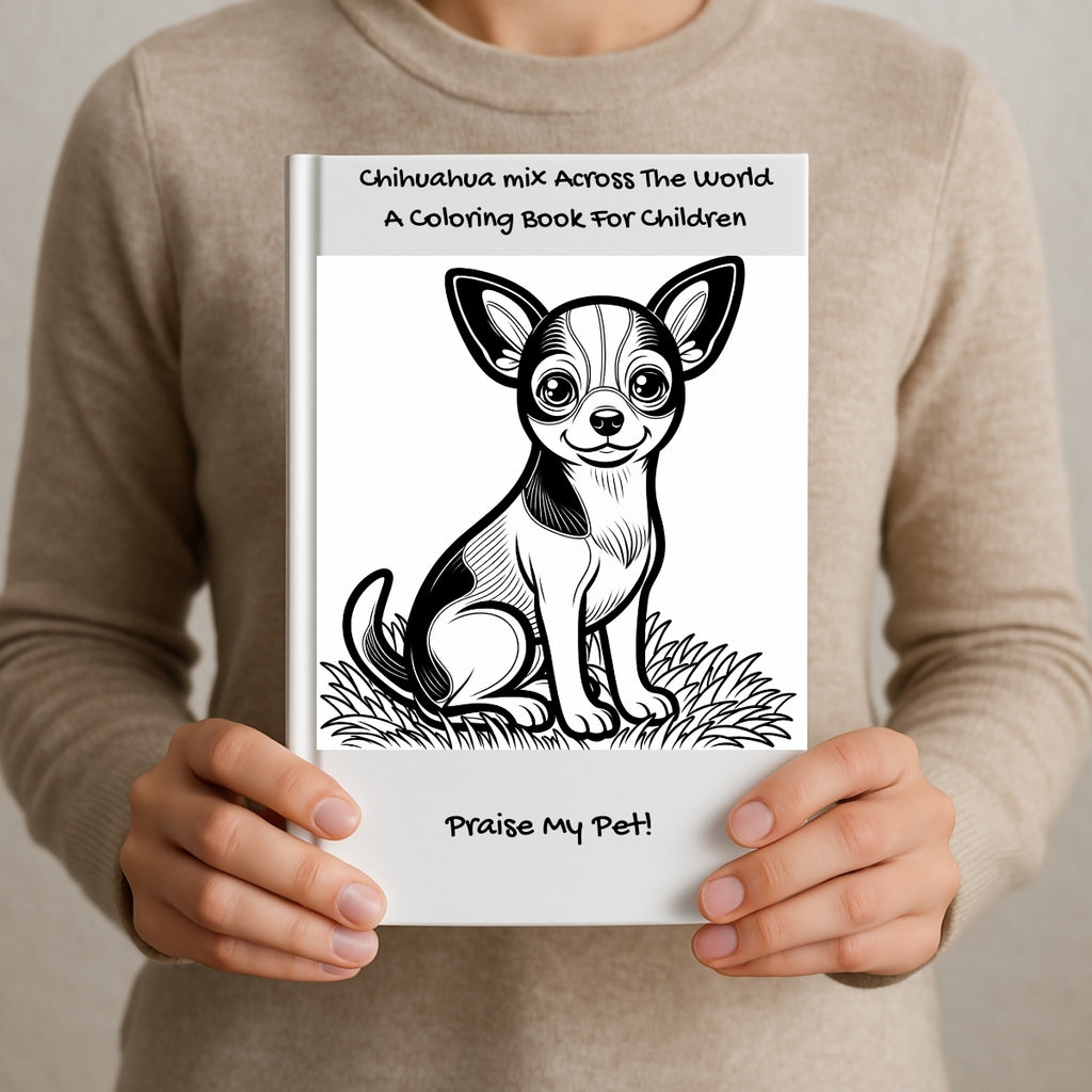 Chihuahua mix Across The World: A Coloring Book For Children