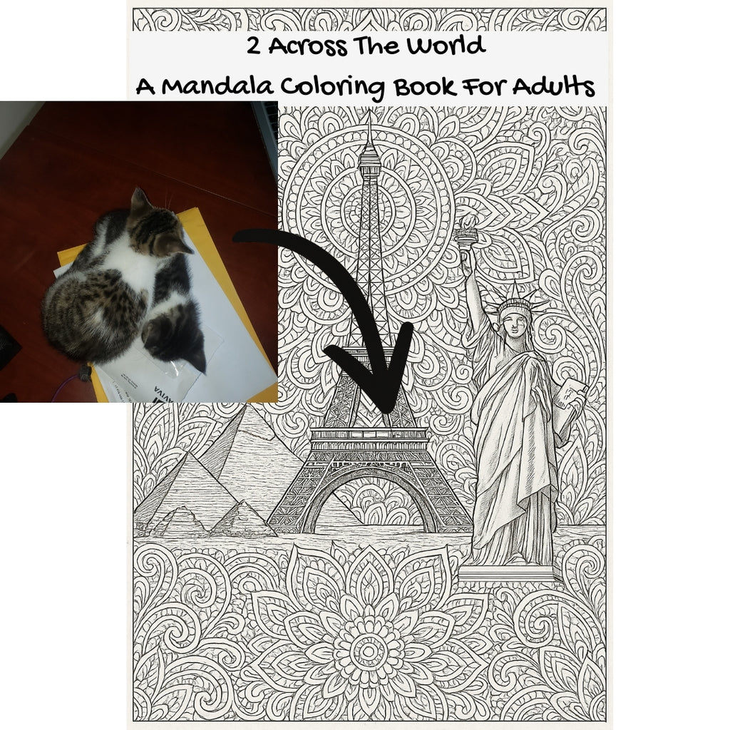 2 Across The World: A Mandala Coloring Book For Adults