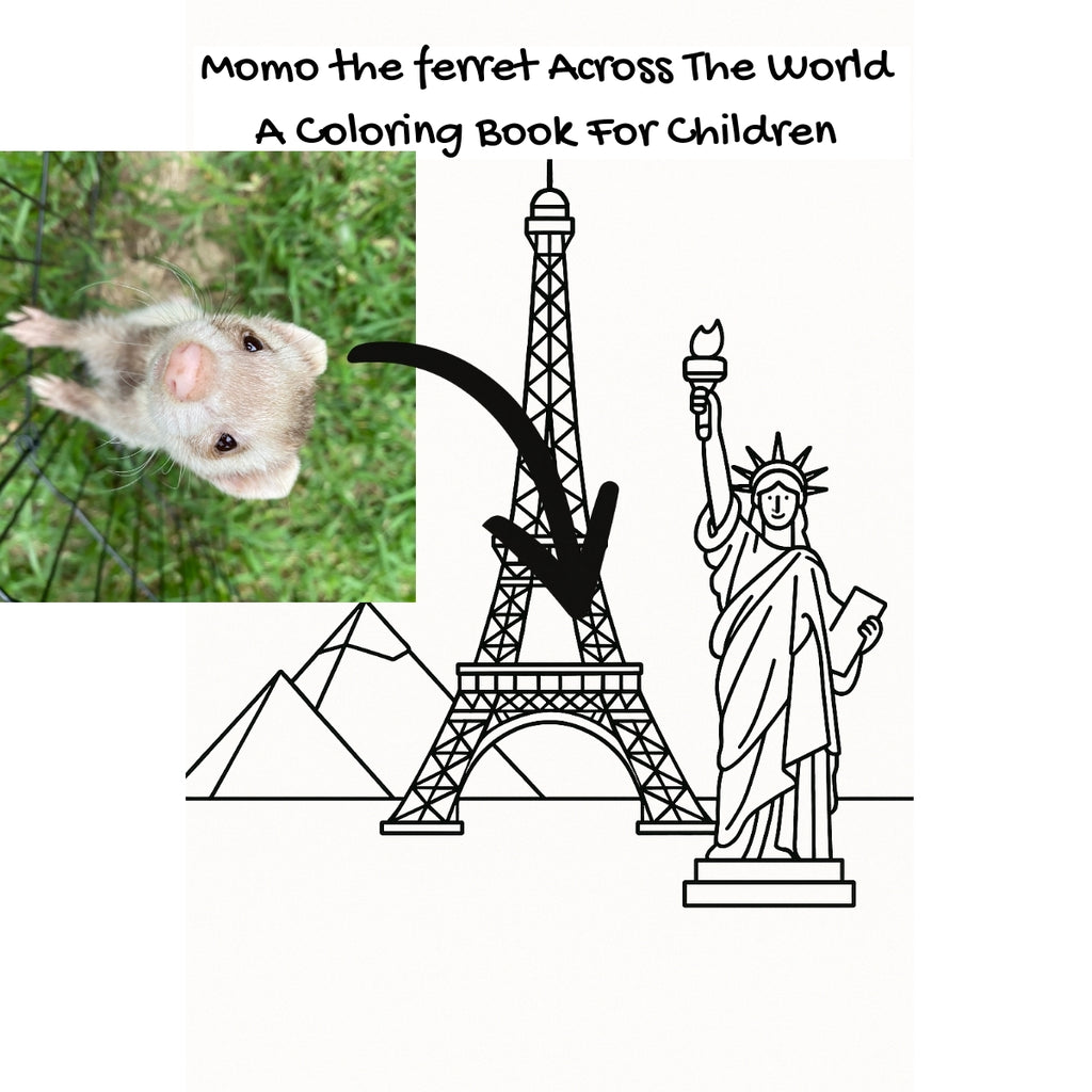 Momo the ferret Across The World: A Coloring Book For Children