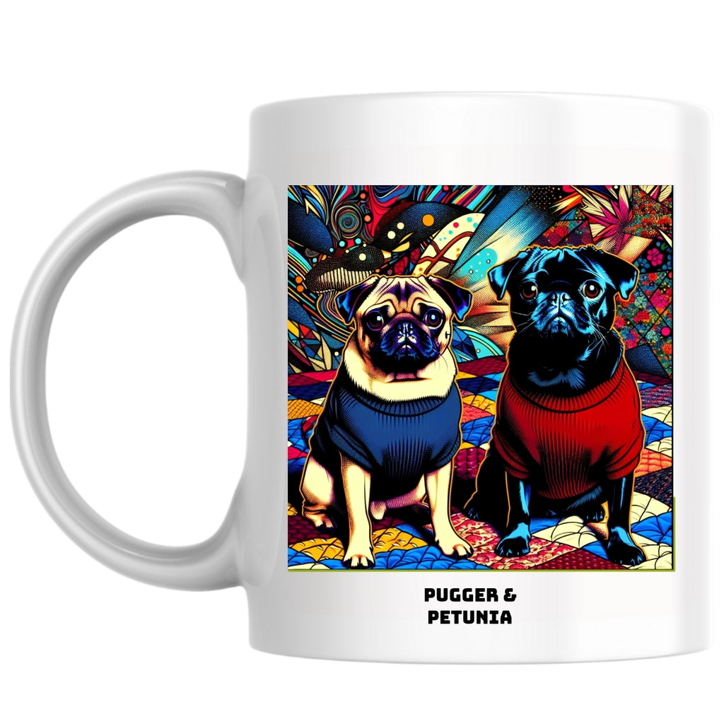 Pugger & Petunia the Magnificent: Pop Art Coffee Mug