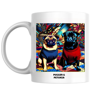 Pugger & Petunia the Magnificent: Pop Art Coffee Mug