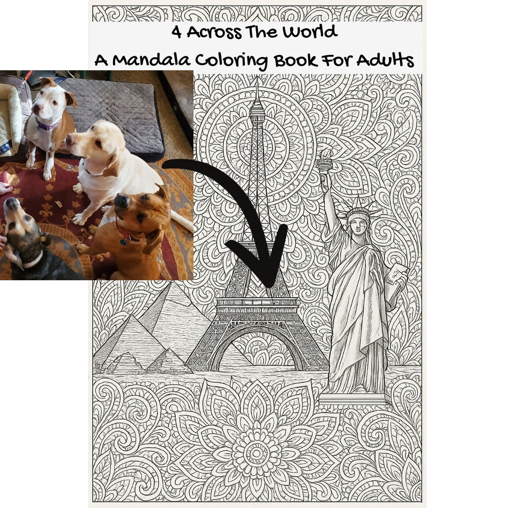 4 Across The World: A Mandala Coloring Book For Adults