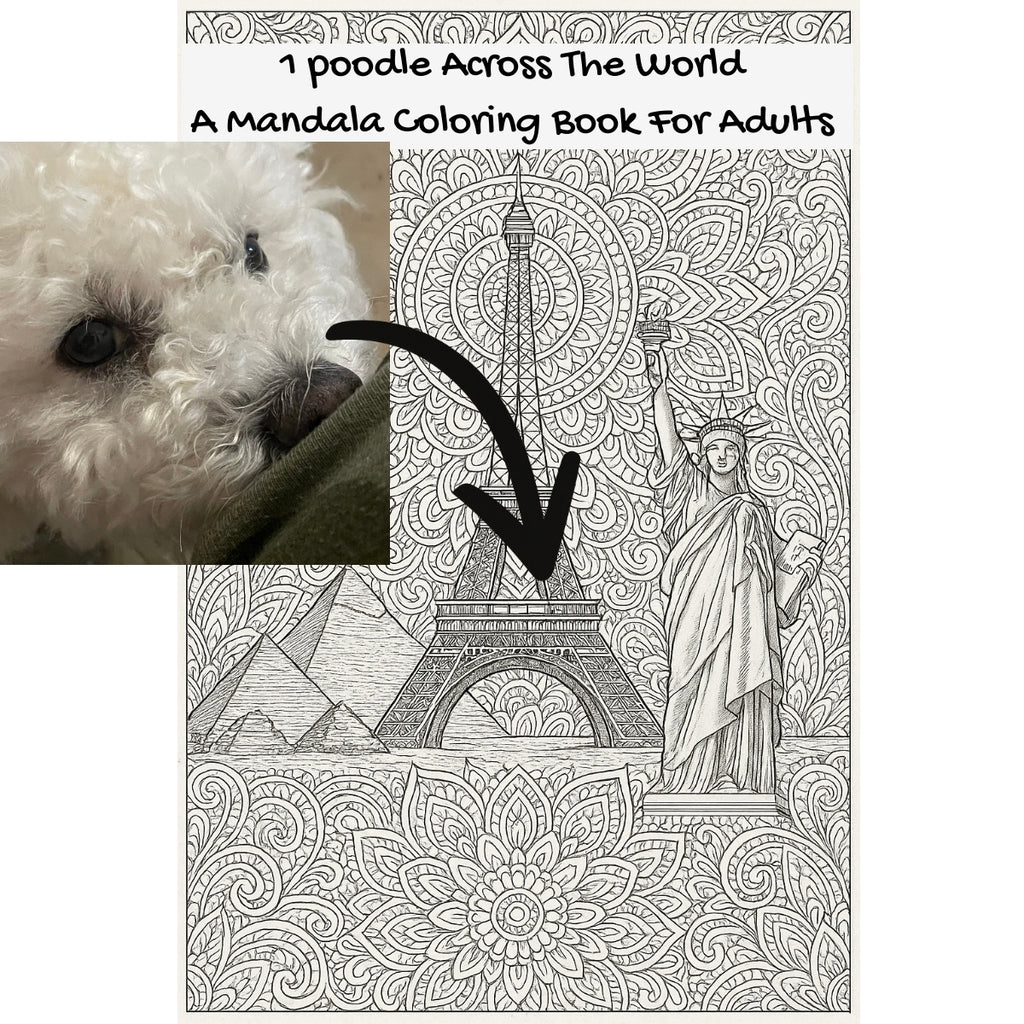 1 poodle Across The World: A Mandala Coloring Book For Adults