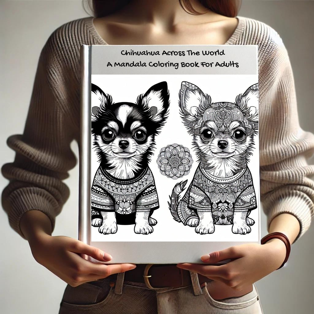 Chihuahua Across The World: A Mandala Coloring Book For Adults