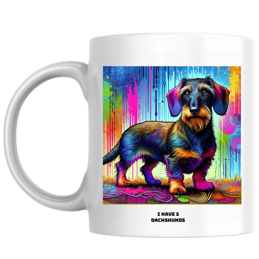 I have 3 dachshunds the Magnificent: Pop Art Coffee Mug