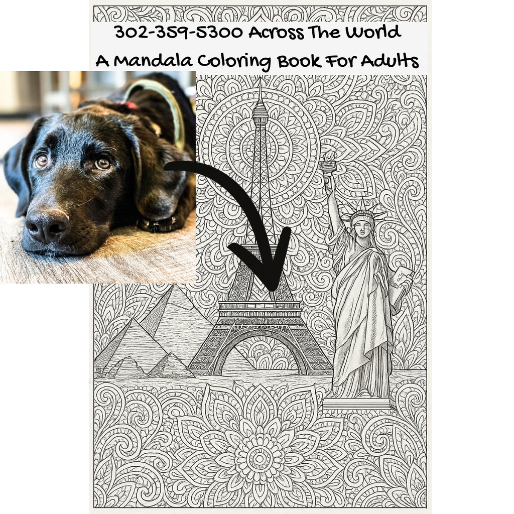 302-359-5300 Across The World: A Mandala Coloring Book For Adults