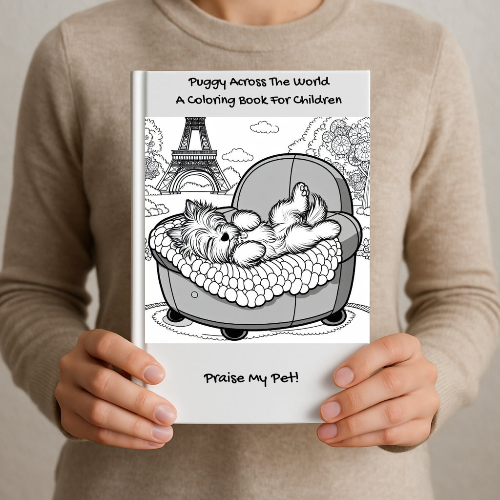 Puggy Across The World: A Coloring Book For Children