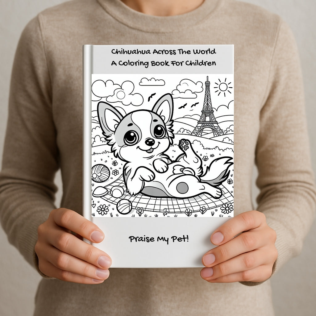 Chihuahua Across The World: A Coloring Book For Children
