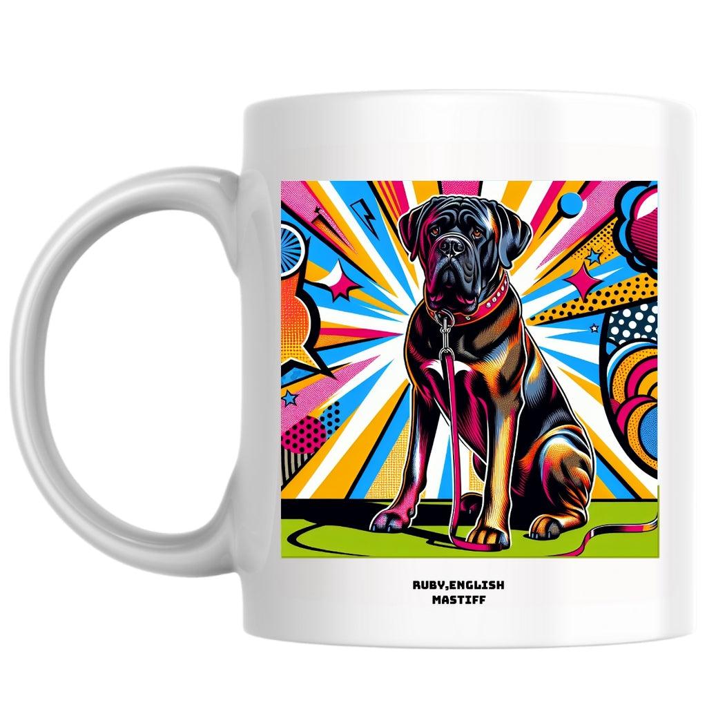 RUBY,English Mastiff the Magnificent: Pop Art Coffee Mug