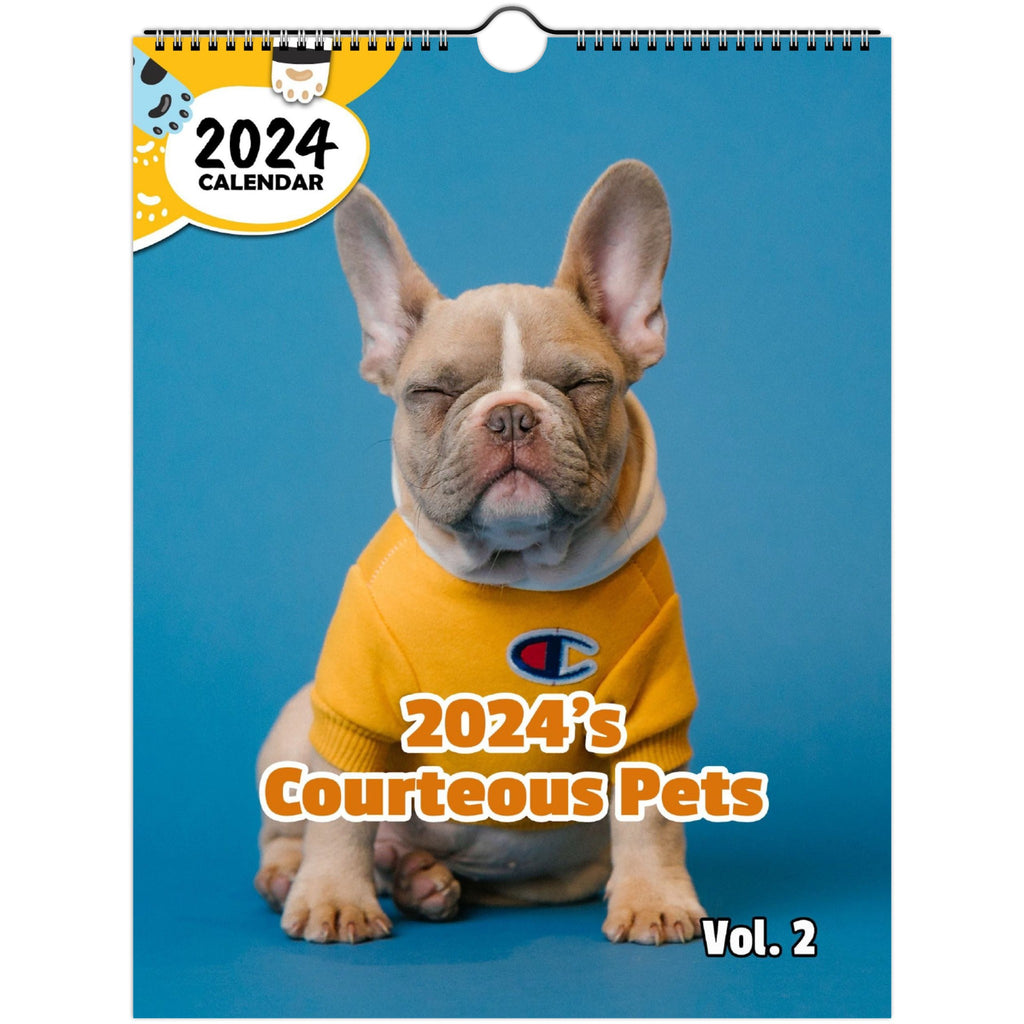 2024's Courteous Pets Volume Two: 2024 Wall Calendar (Published)