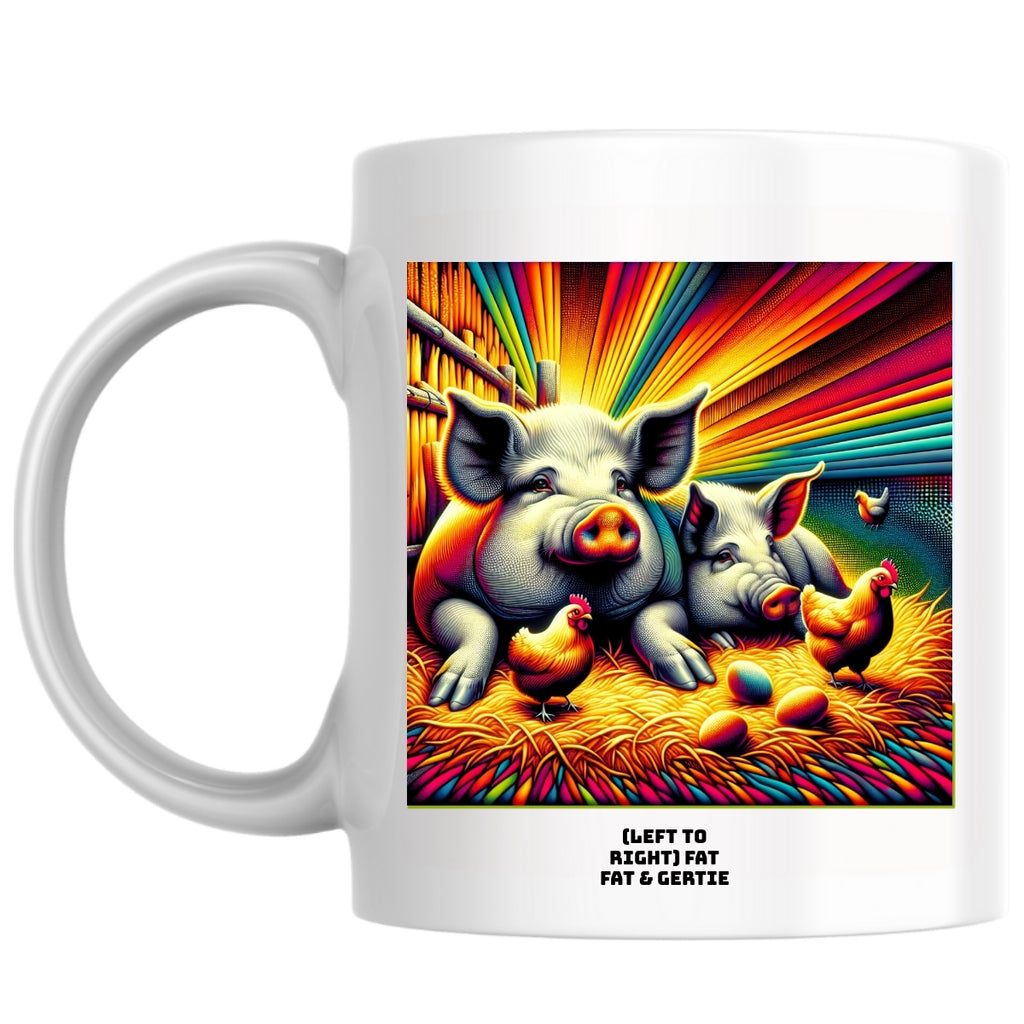 (Left to Right) Fat Fat & Gertie the Magnificent: Pop Art Coffee Mug
