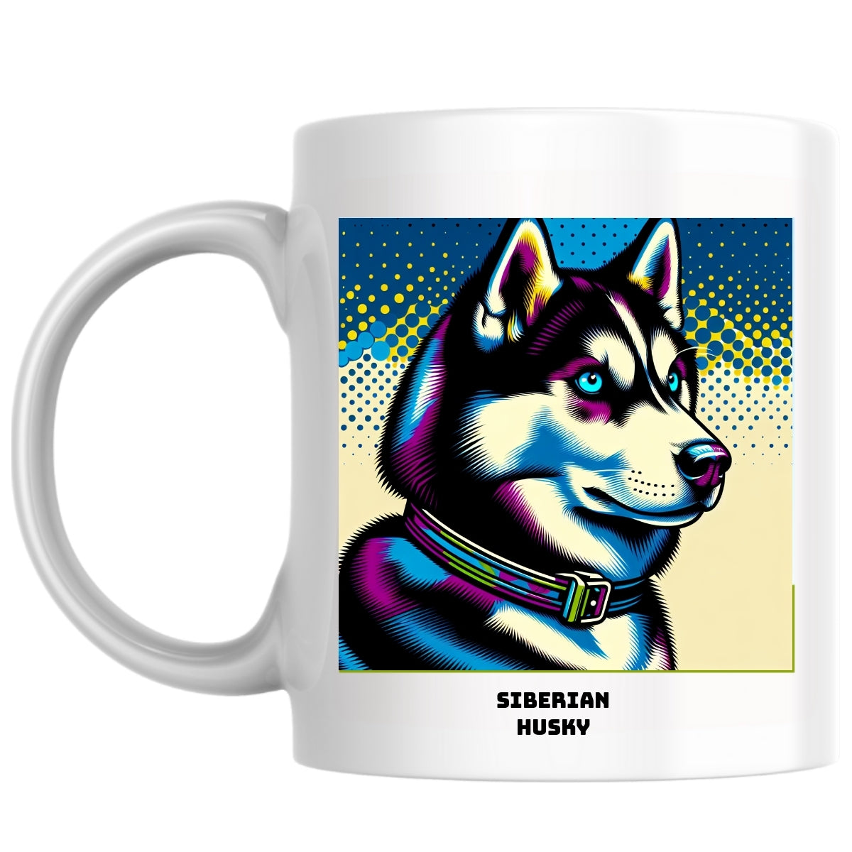 Siberian Husky the Magnificent: Pop Art Coffee Mug