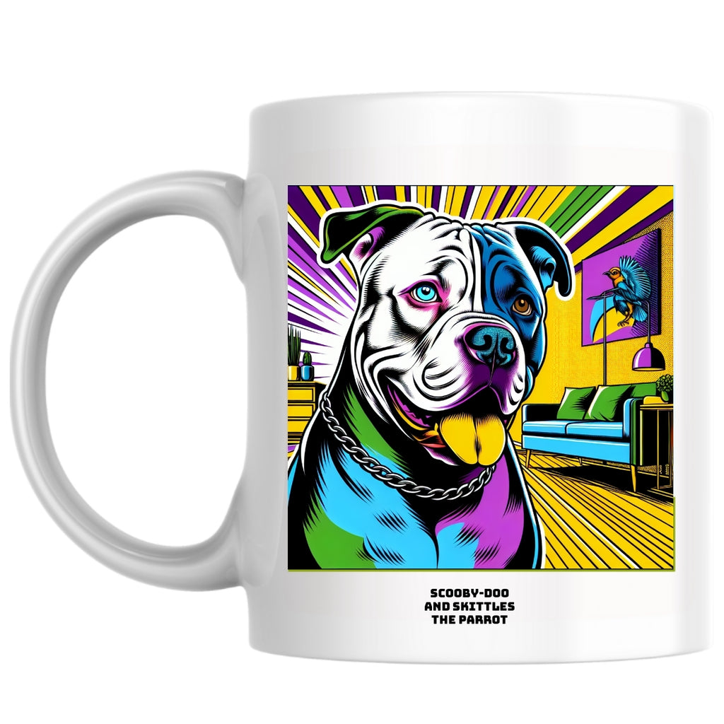 Scooby-Doo and Skittles the parrot the Magnificent: Pop Art Coffee Mug