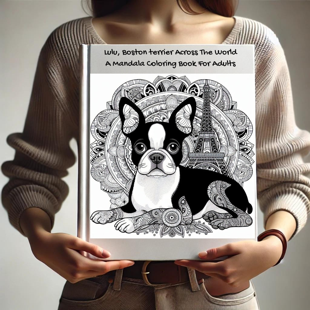 Lulu, Boston terrier Across The World: A Mandala Coloring Book For Adults