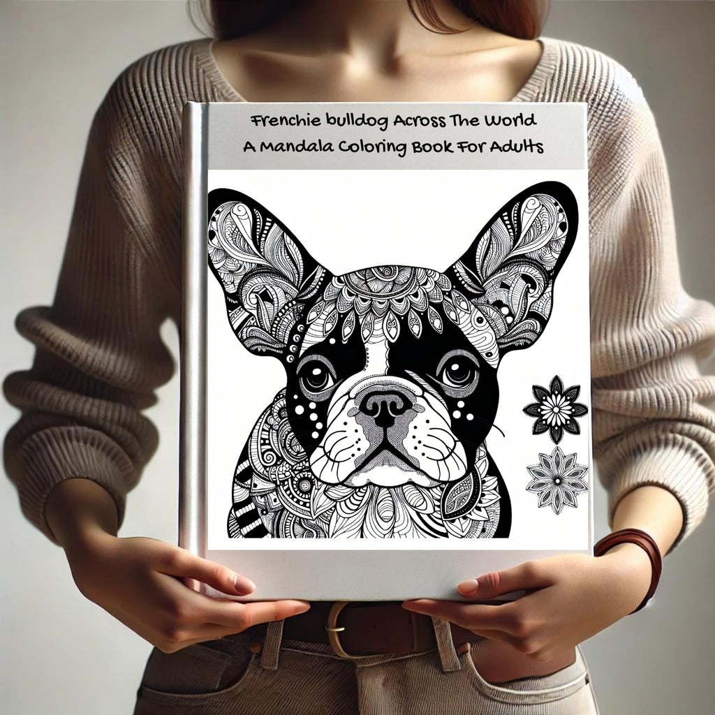 Frenchie bulldog Across The World: A Mandala Coloring Book For Adults