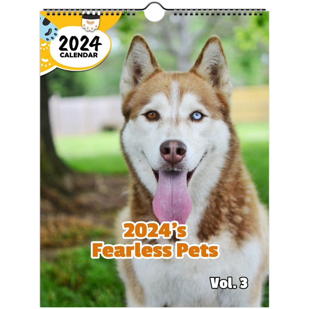 2024's Fearless Pets Volume Three: 2024 Wall Calendar (Published)