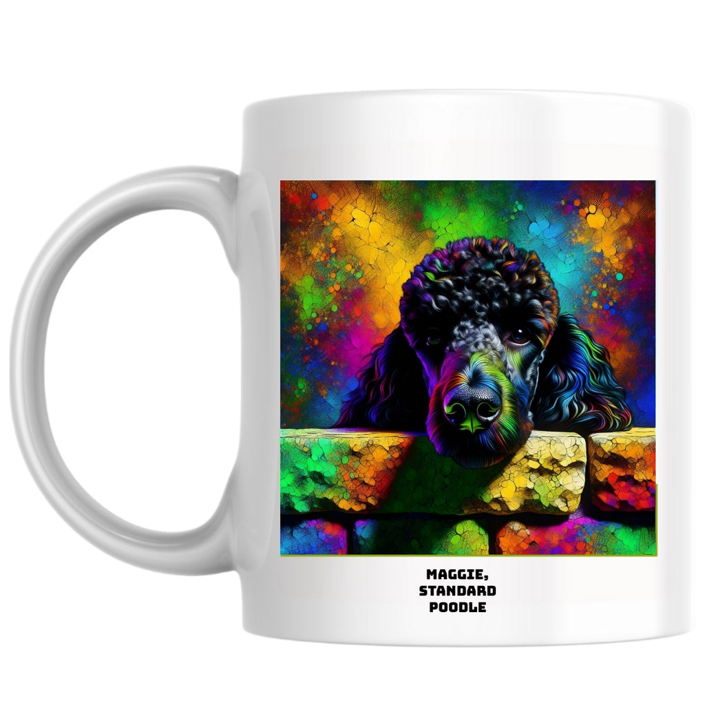 Maggie, Standard Poodle the Magnificent: Pop Art Coffee Mug