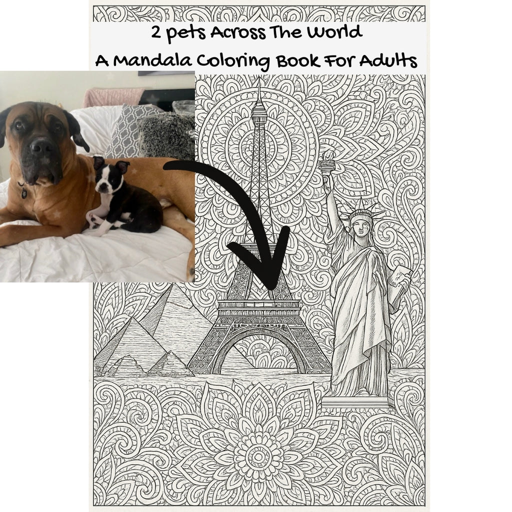 2 pets Across The World: A Mandala Coloring Book For Adults