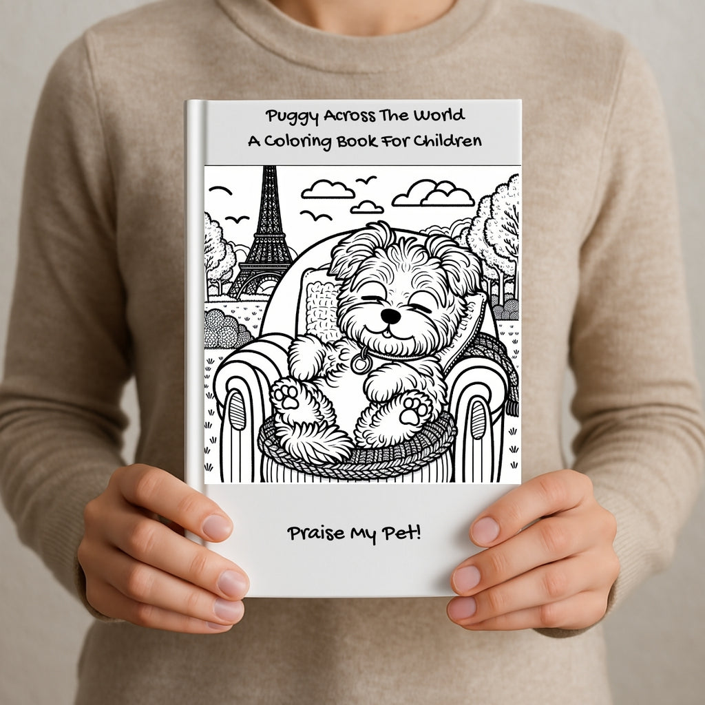 Puggy Across The World: A Coloring Book For Children