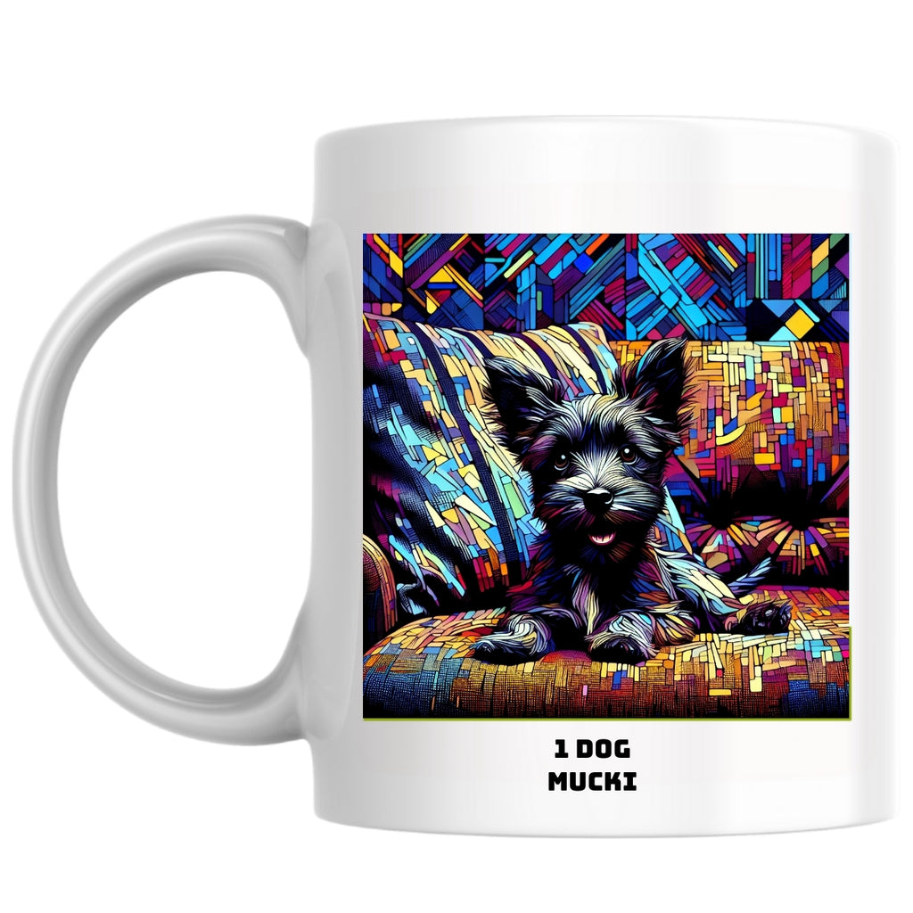 1 dog Mucki the Magnificent: Pop Art Coffee Mug