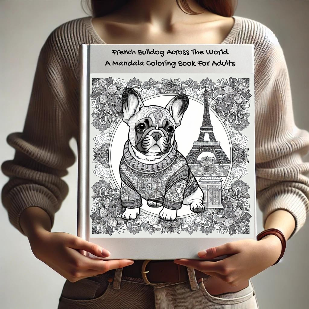 French Bulldog Across The World: A Mandala Coloring Book For Adults