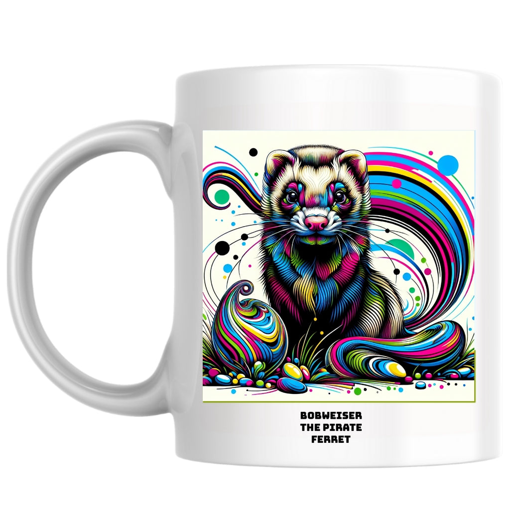Bobweiser the pirate ferret the Magnificent: Pop Art Coffee Mug