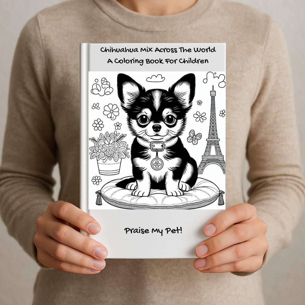 Chihuahua Mix Across The World: A Coloring Book For Children