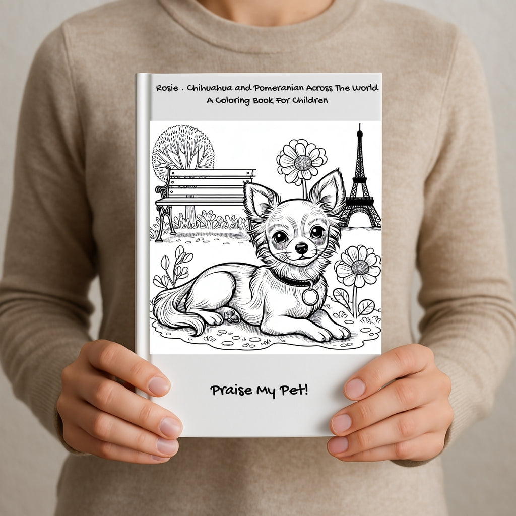 Rosie . Chihuahua and Pomeranian Across The World: A Coloring Book For Children
