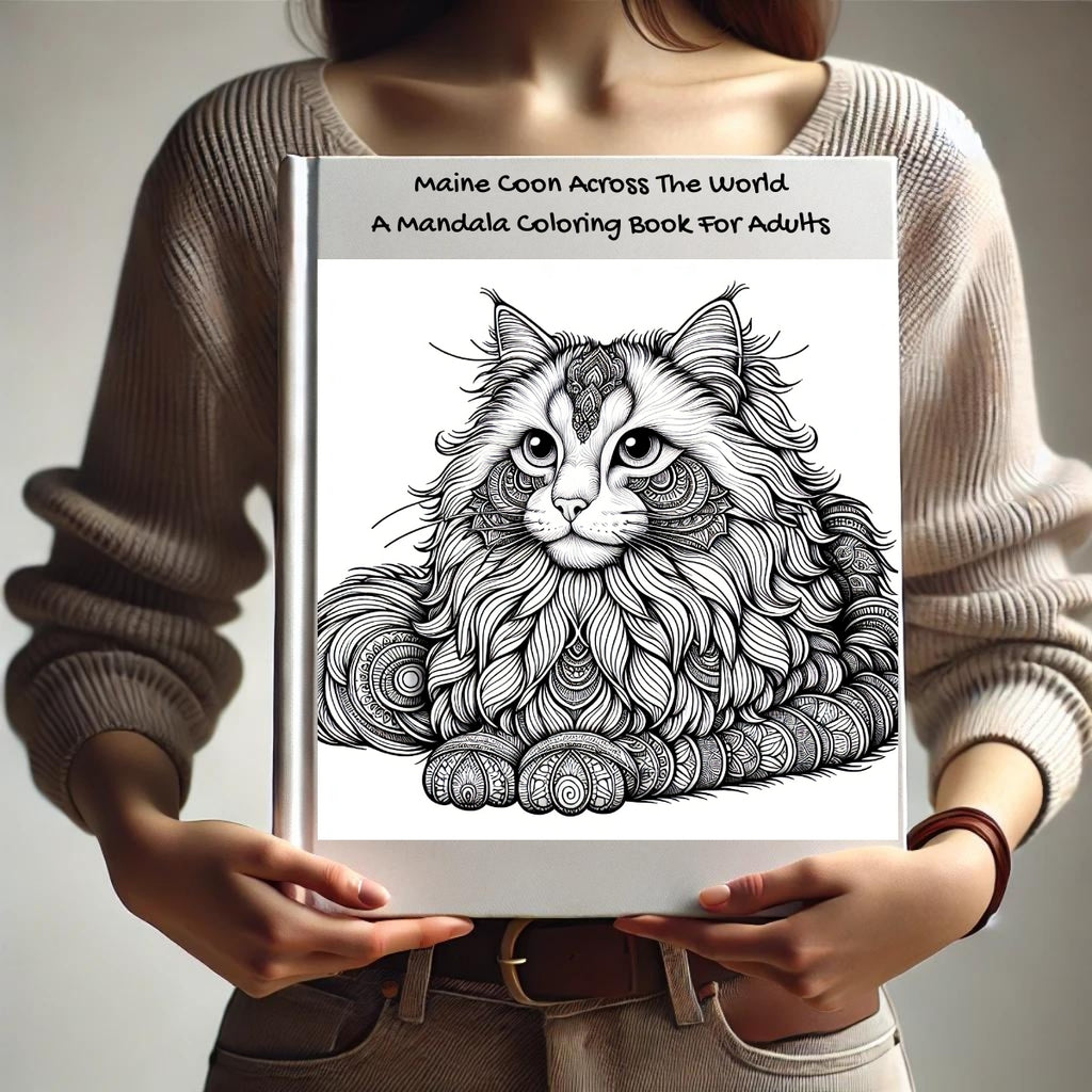 Maine Coon Across The World: A Mandala Coloring Book For Adults