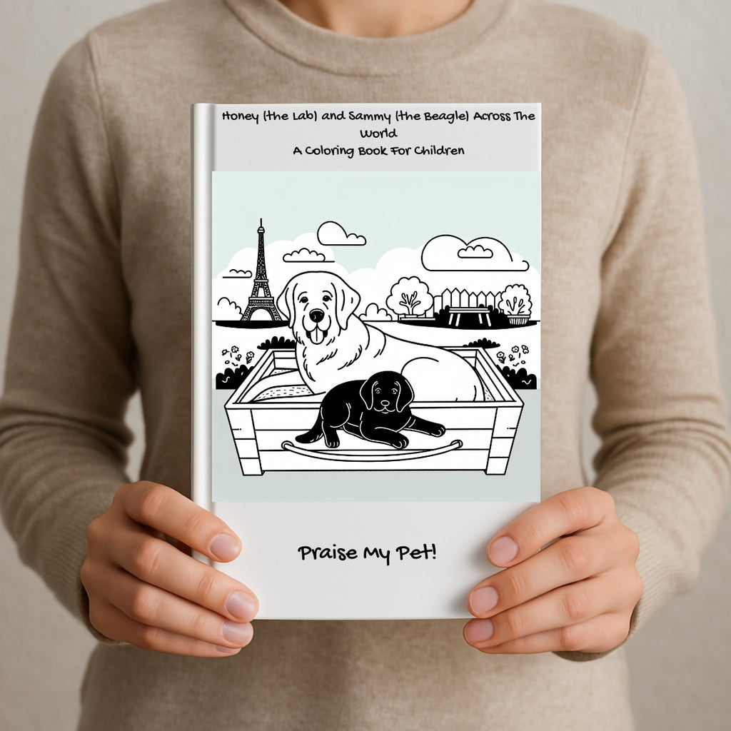 Honey (the Lab) and Sammy (the Beagle) Across The World: A Coloring Book For Children
