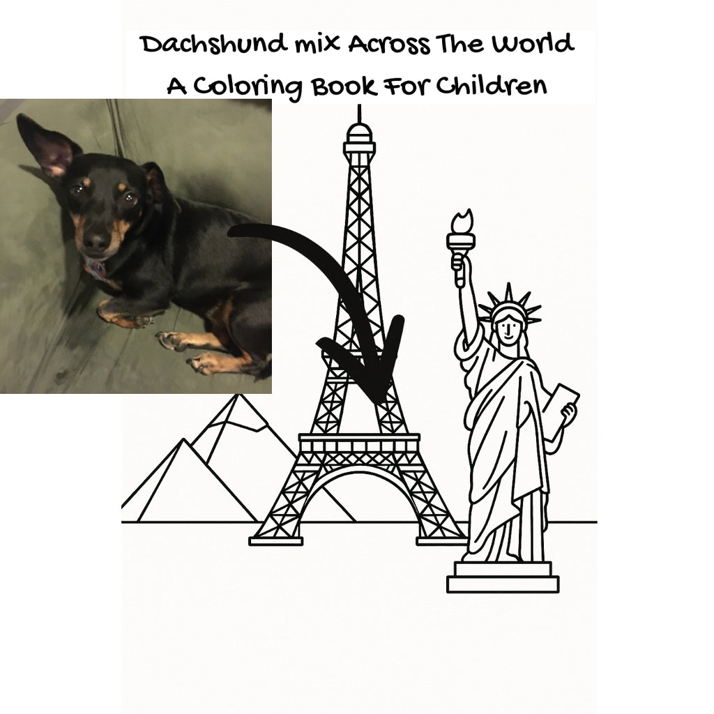Dachshund mix Across The World: A Coloring Book For Children