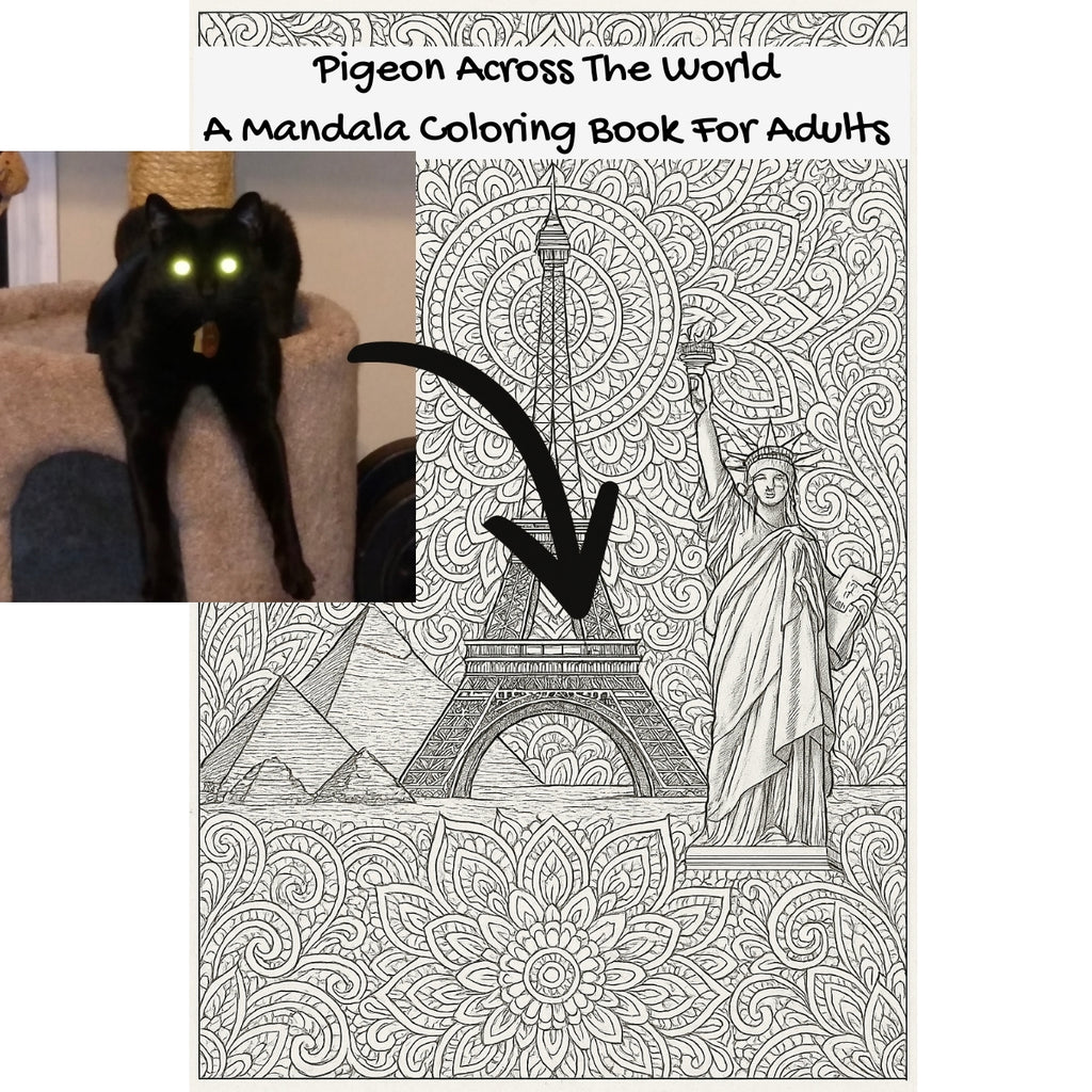 Pigeon Across The World: A Mandala Coloring Book For Adults