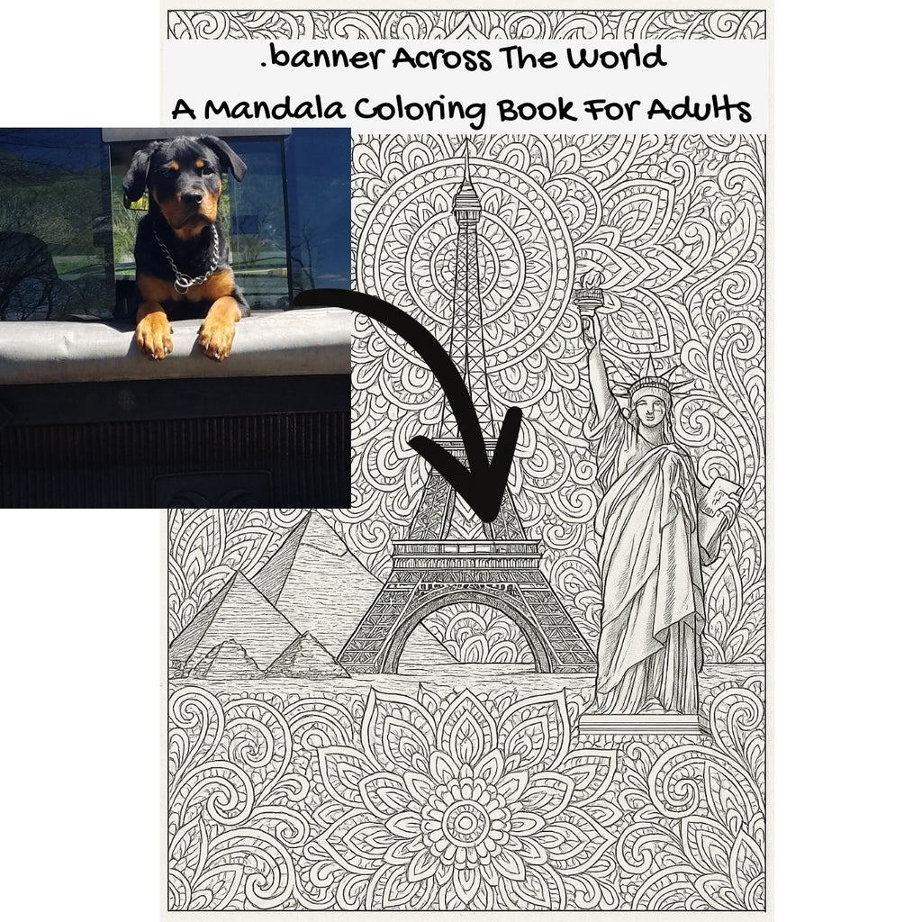 .banner Across The World: A Mandala Coloring Book For Adults