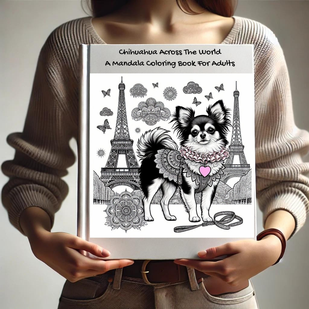 Chihuahua Across The World: A Mandala Coloring Book For Adults