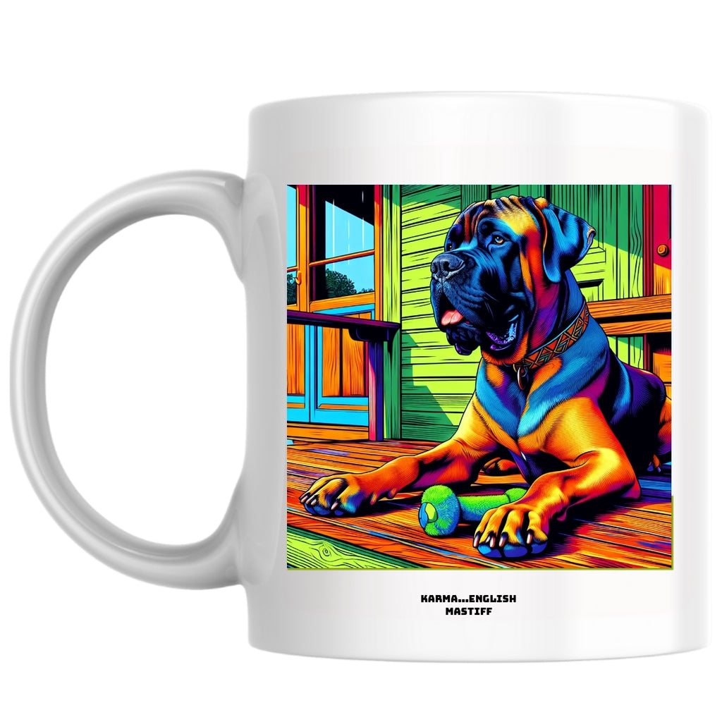 Karma...English Mastiff the Magnificent: Pop Art Coffee Mug