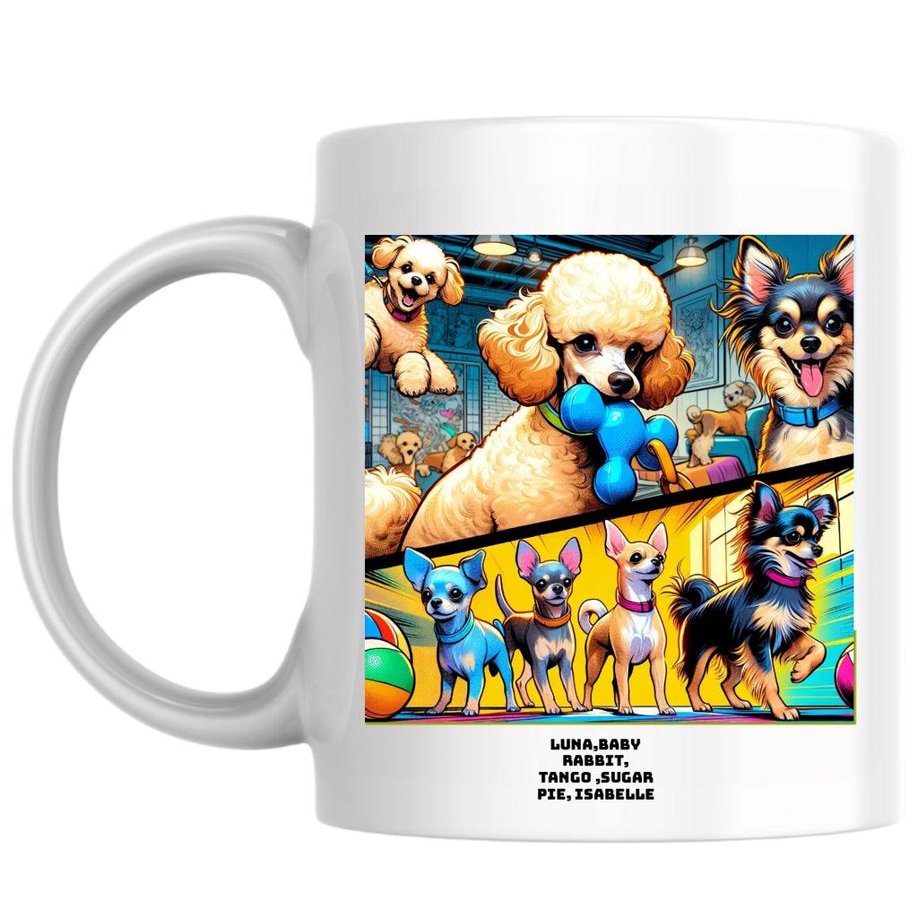 Luna,baby rabbit, tango ,sugar pie, Isabelle the Magnificent: Pop Art Coffee Mug