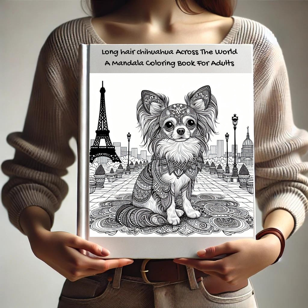Long hair chihuahua Across The World: A Mandala Coloring Book For Adults