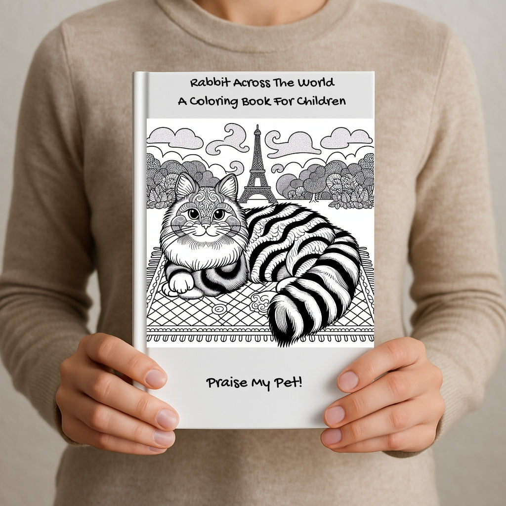 Rabbit Across The World: A Coloring Book For Children