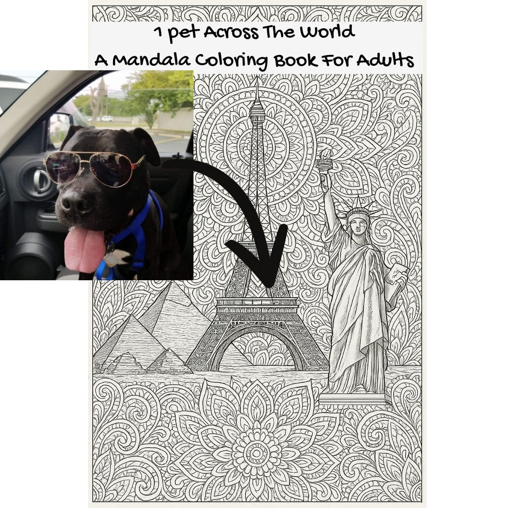 1 pet Across The World: A Mandala Coloring Book For Adults